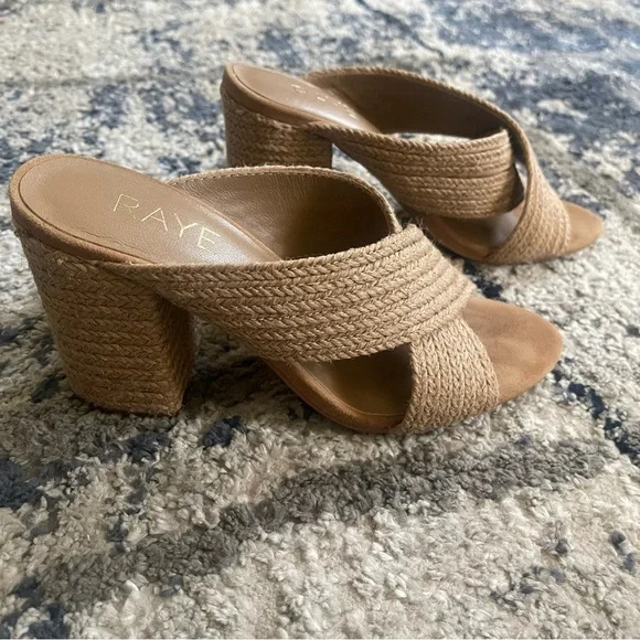 Raye Nix Heel In Natural Sandals Size 6.5 - Picture 10 of 13